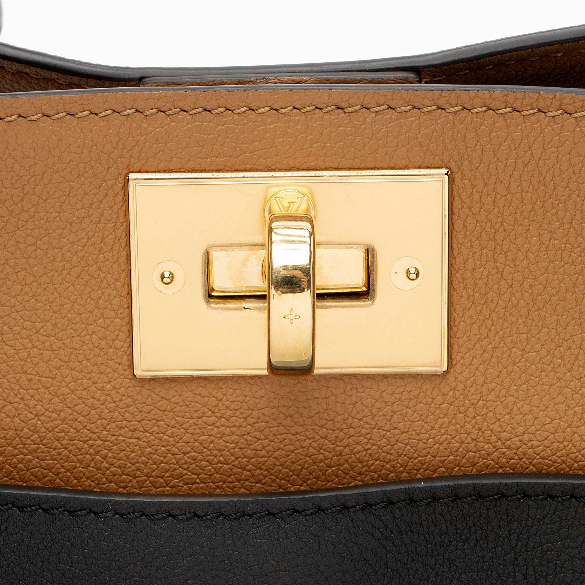 Louis Vuitton Calfskin Monogram Canvas On My Side MM Tote