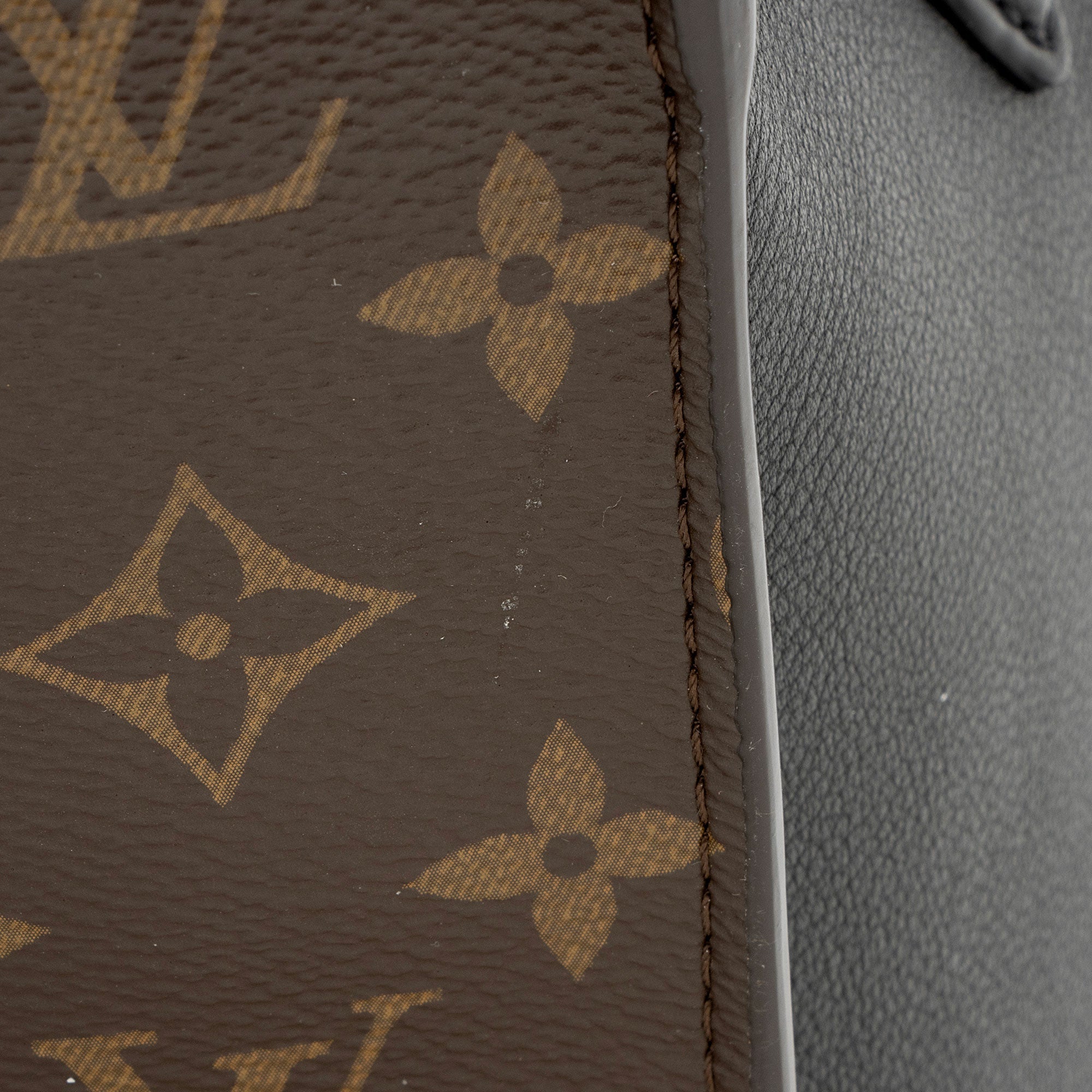 Louis Vuitton Calfskin Monogram Canvas On My Side MM Tote