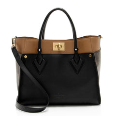 Louis Vuitton Calfskin Monogram Canvas On My Side MM Tote