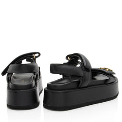 Louis Vuitton Calfskin Sunset Comfort Sandals - Size 6.5 / 36.5