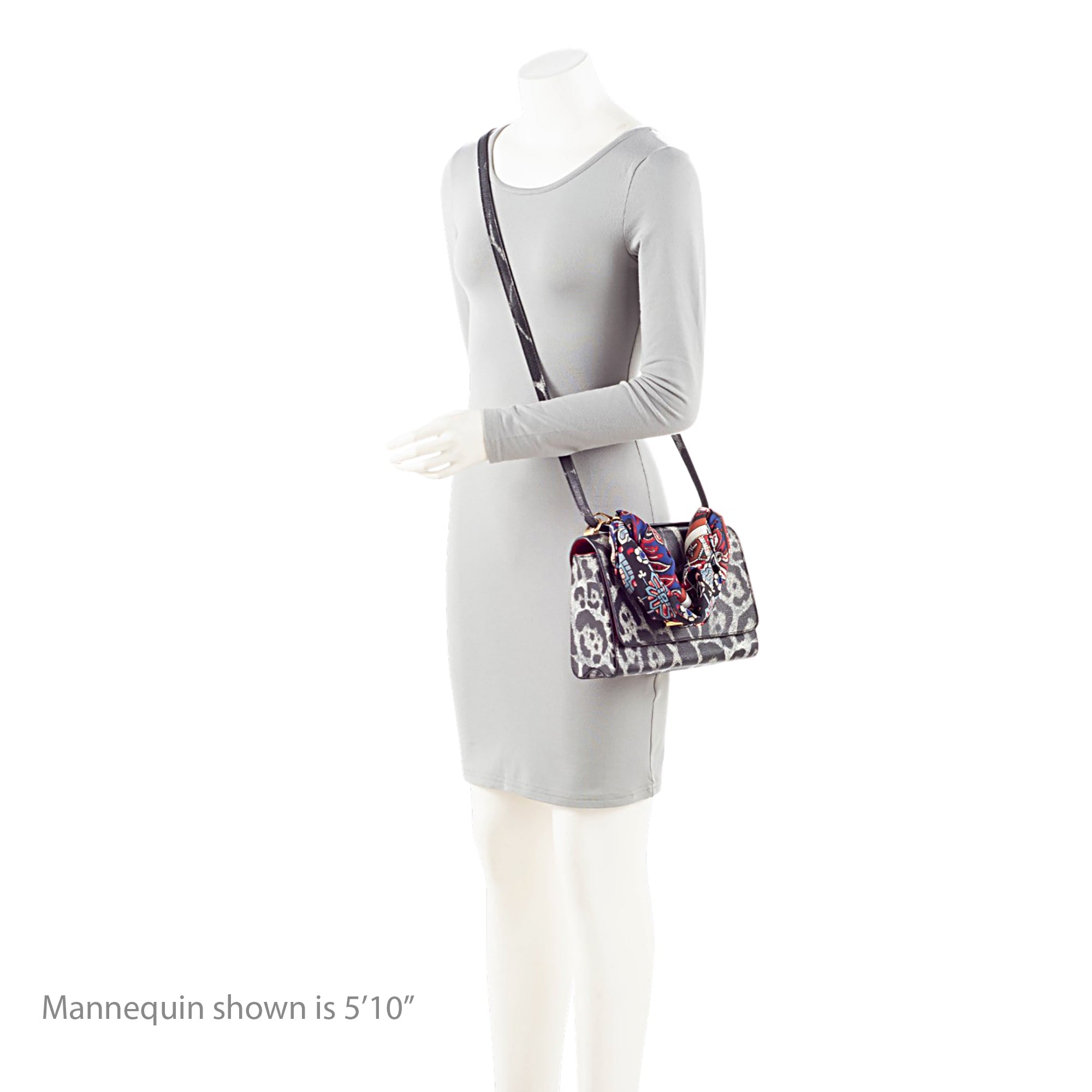 Louis Vuitton Coated Canvas Wild Animal Print Twist MM Shoulder Bag