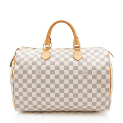 Louis Vuitton Damier Azur Speedy 35 Satchel
