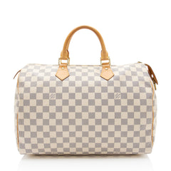 Louis Vuitton Damier Azur Speedy 35 Satchel