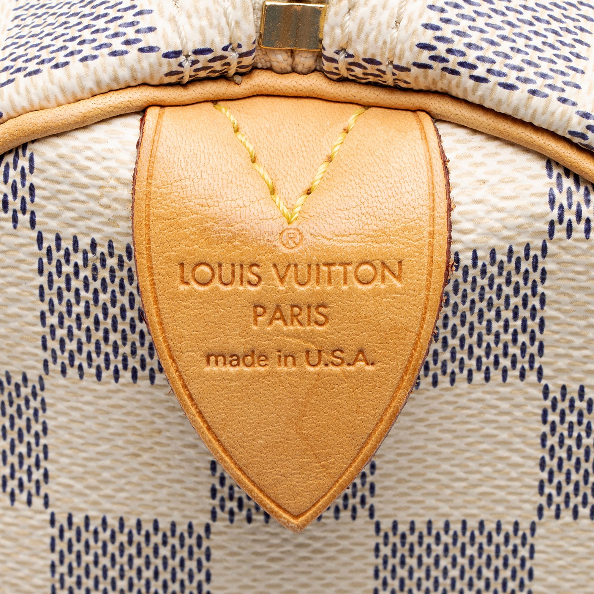 Louis Vuitton Damier Azur Speedy 35 Satchel