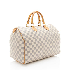 Louis Vuitton Damier Azur Speedy 35 Satchel