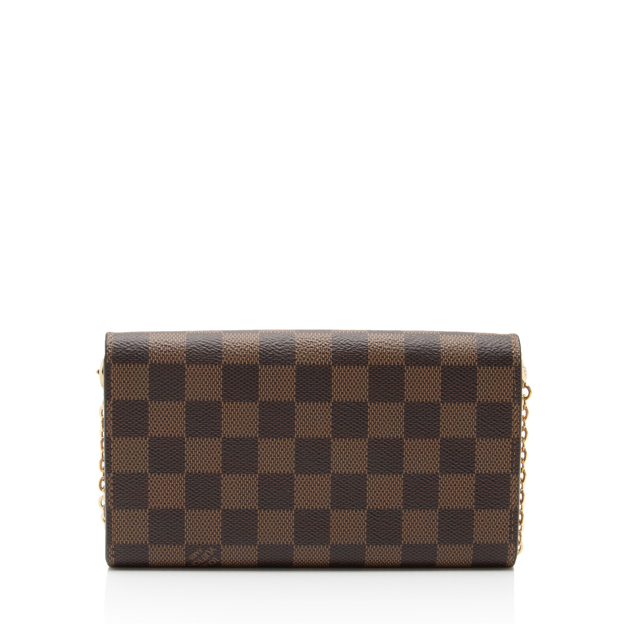 Louis Vuitton Damier Ebene Croisette Chain Wallet