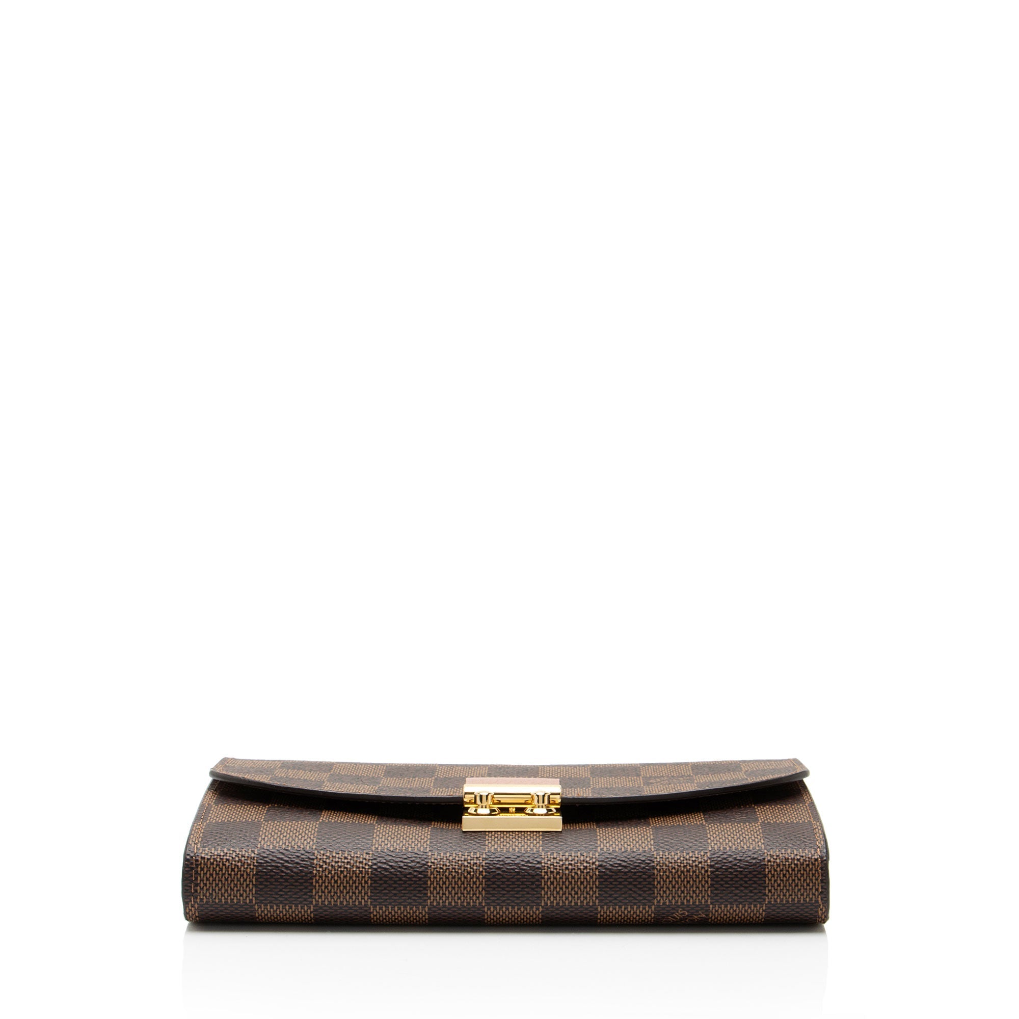 Louis Vuitton Damier Ebene Croisette Chain Wallet