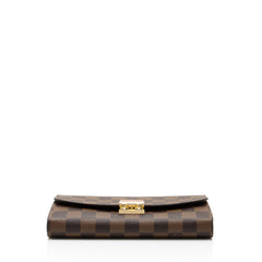 Louis Vuitton Damier Ebene Croisette Chain Wallet