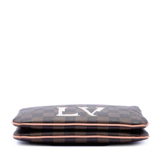 Louis Vuitton Damier Ebene Pochette Double Zip
