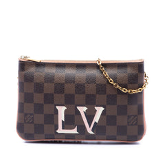 Louis Vuitton Damier Ebene Pochette Double Zip