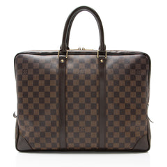 Louis Vuitton Damier Ebene Porte Documents Voyage Bag