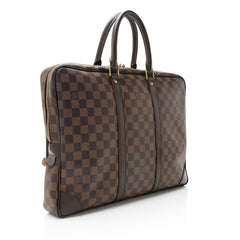 Louis Vuitton Damier Ebene Porte Documents Voyage Bag