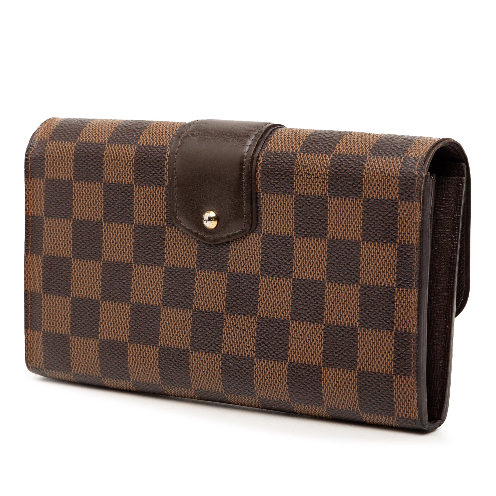 Louis Vuitton Damier Ebene Sistina Portefeuille Wallet
