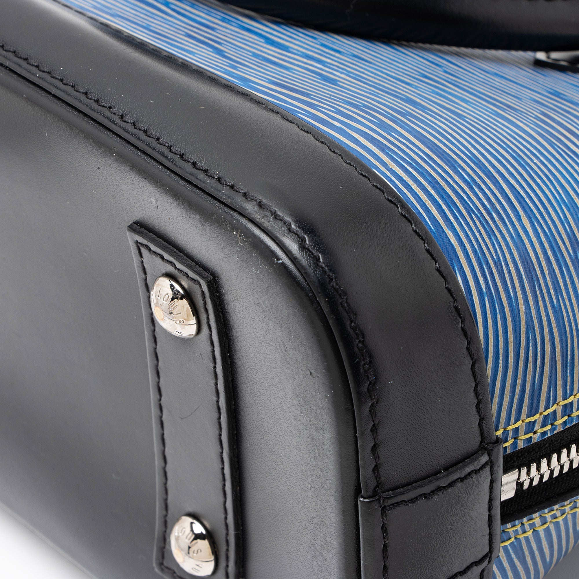 Louis Vuitton Epi Leather Denim Alma BB Satchel