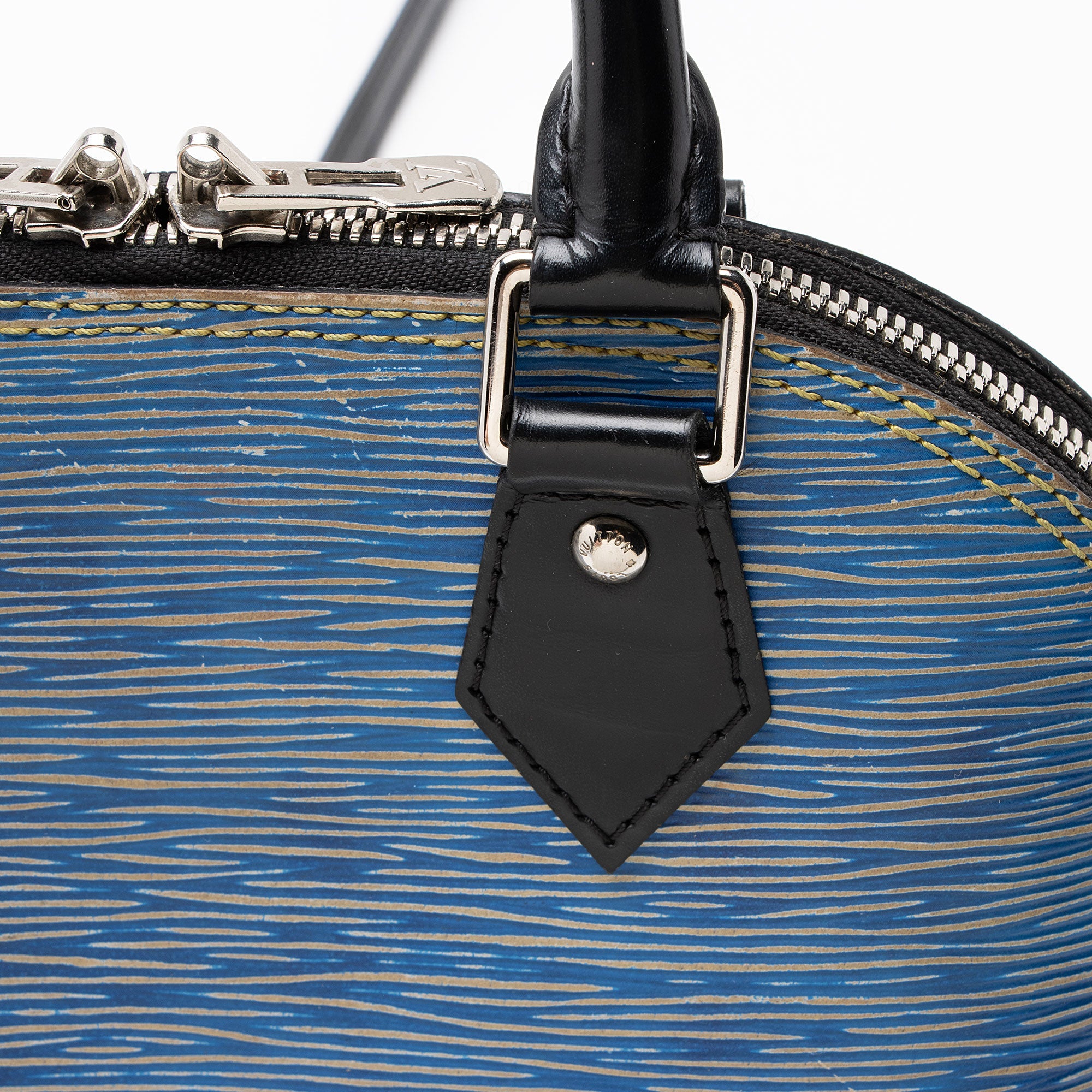 Louis Vuitton Epi Leather Denim Alma BB Satchel