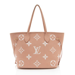 Louis Vuitton Giant Monogram Empreinte Bicolor Neverfull MM Tote