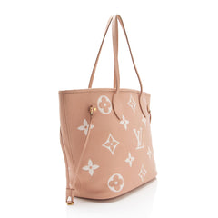 Louis Vuitton Giant Monogram Empreinte Bicolor Neverfull MM Tote