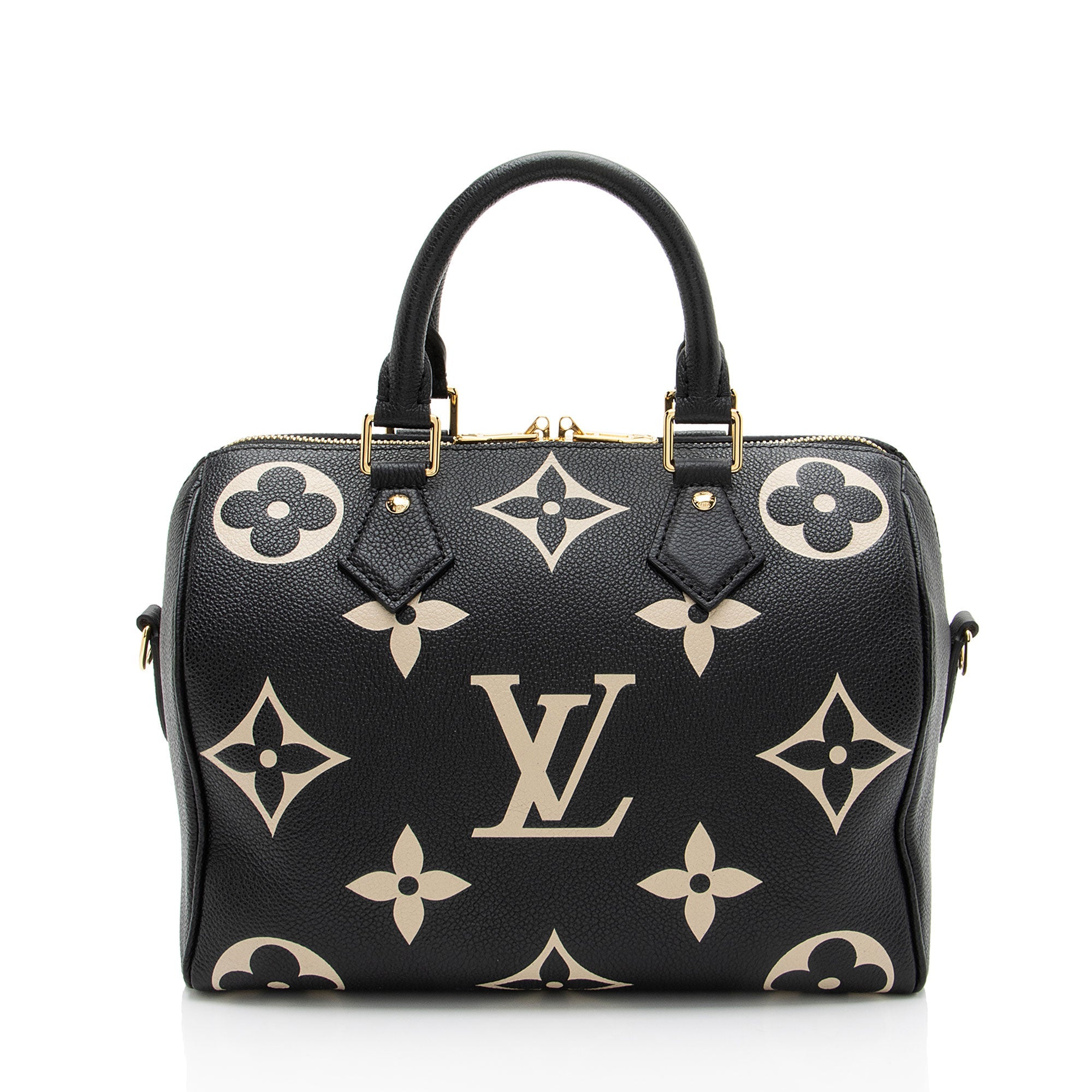 Louis Vuitton Giant Monogram Empreinte Bicolor Speedy Bandouliere 25 Satchel