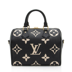 Louis Vuitton Giant Monogram Empreinte Bicolor Speedy Bandouliere 25 Satchel