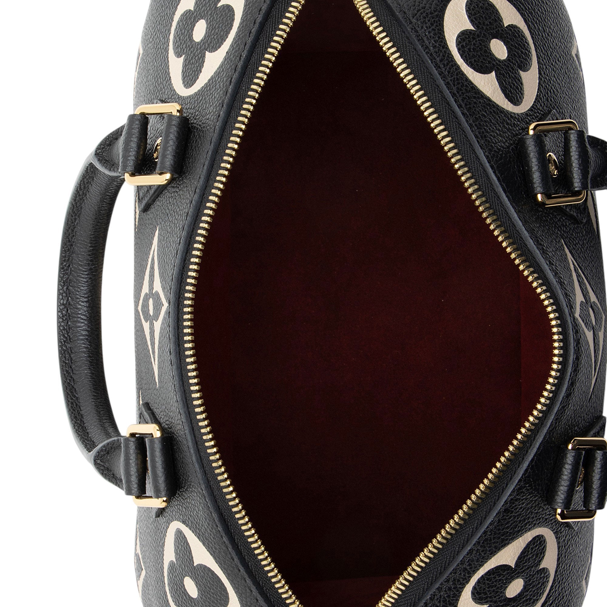 Louis Vuitton Giant Monogram Empreinte Bicolor Speedy Bandouliere 25 Satchel