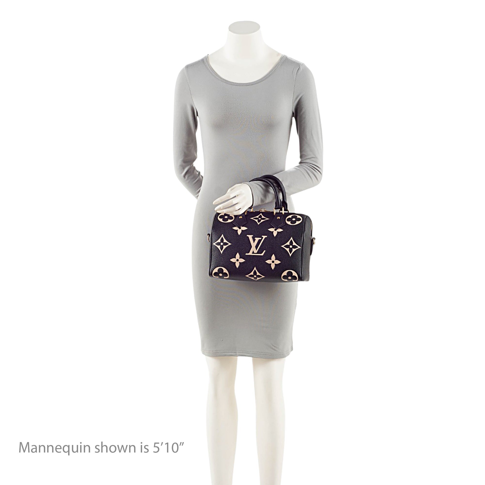 Louis Vuitton Giant Monogram Empreinte Bicolor Speedy Bandouliere 25 Satchel
