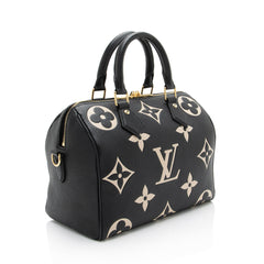 Louis Vuitton Giant Monogram Empreinte Bicolor Speedy Bandouliere 25 Satchel