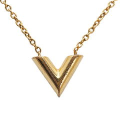 Louis Vuitton Gold Plated Essential V Necklace