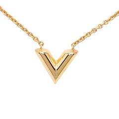 Louis Vuitton Gold Plated Essential V Necklace