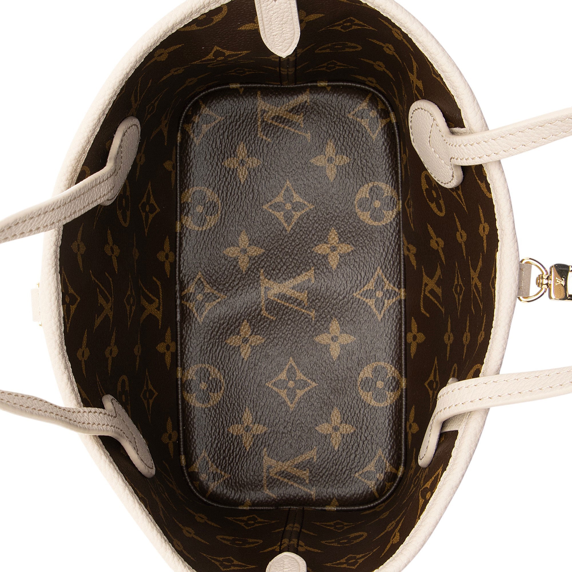 Louis Vuitton Leather Monogram Canvas Neverfull Inside Out Bandouliere BB Tote