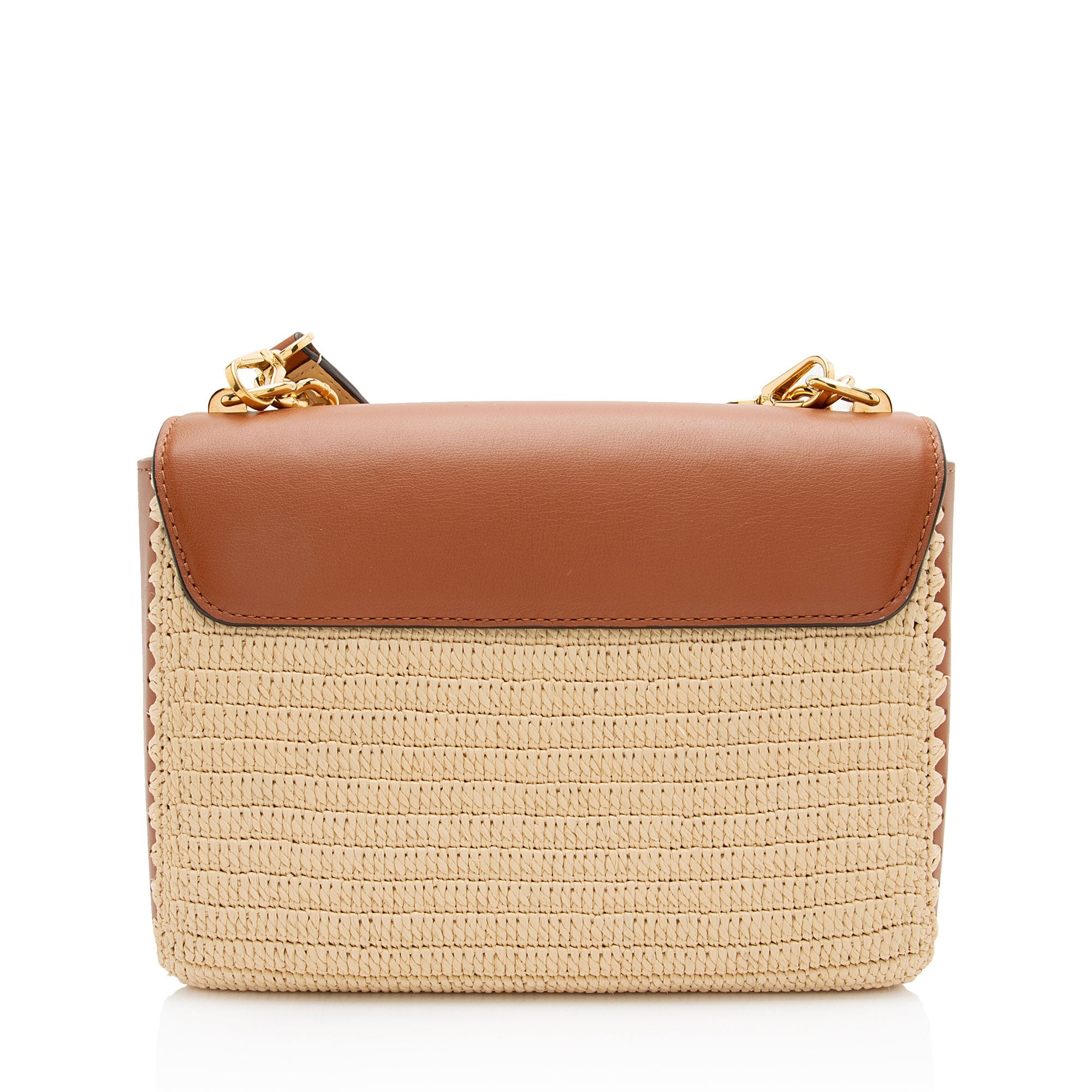 Louis Vuitton Leather Raffia Twist MM Shoulder bag