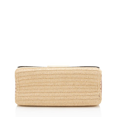 Louis Vuitton Leather Raffia Twist MM Shoulder bag
