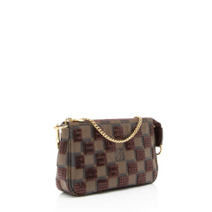 Louis Vuitton Limited Edition Damier Ebene Paillettes Mini Accessoires Pochette