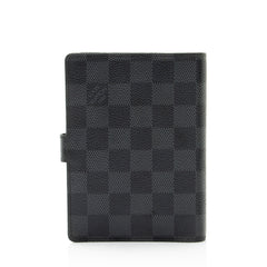 Louis Vuitton Limited Edition Damier Graphite Les Illustres Small Ring Agenda Cover