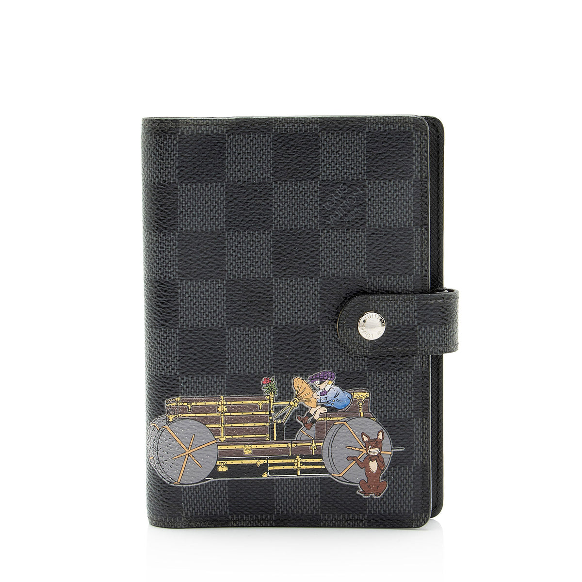 Louis Vuitton Limited Edition Damier Graphite Les Illustres Small Ring Agenda Cover