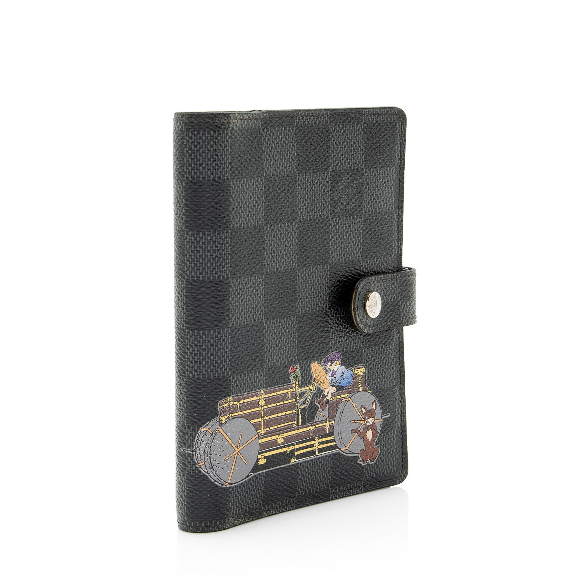 Louis Vuitton Limited Edition Damier Graphite Les Illustres Small Ring Agenda Cover