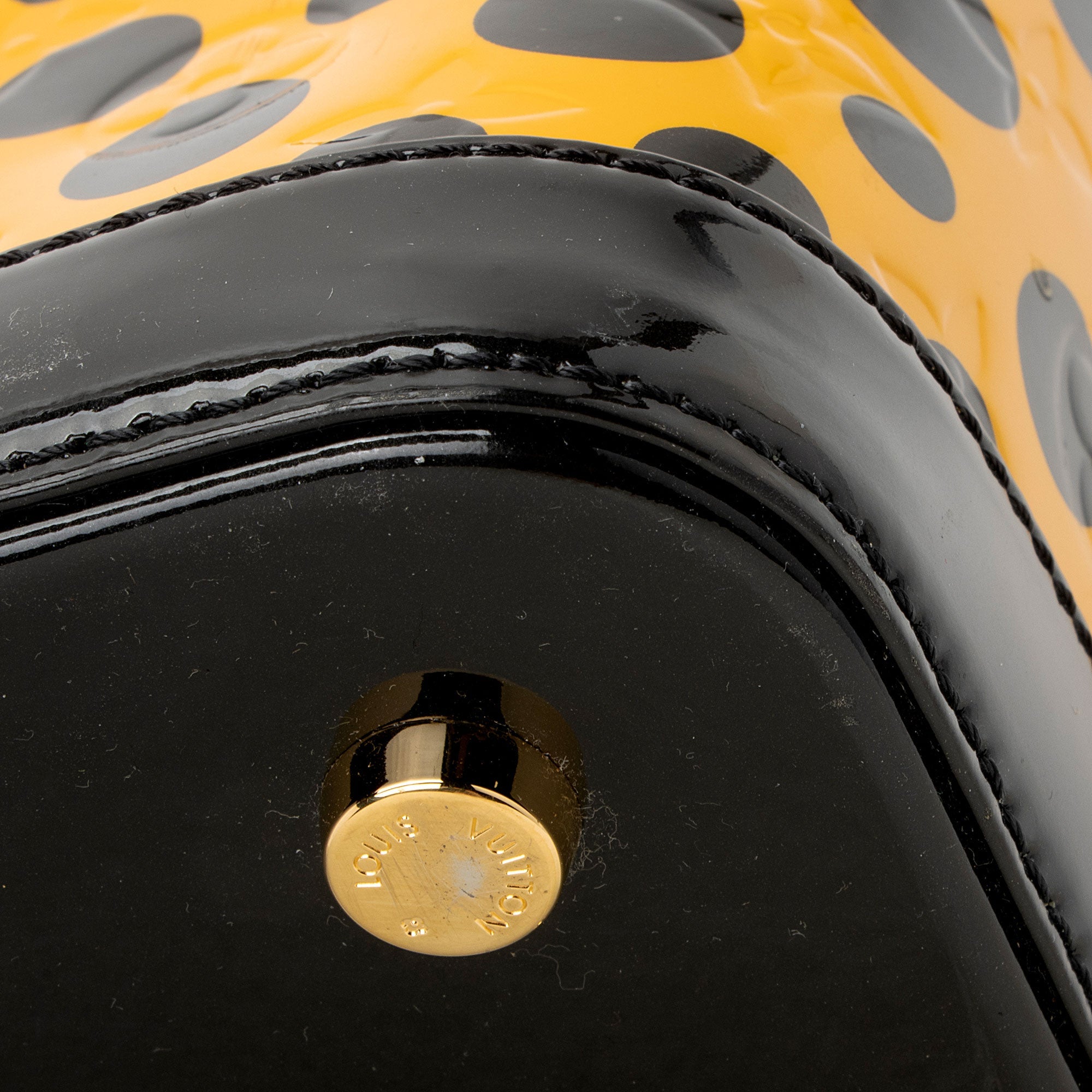 Louis Vuitton x YK Monogram Vernis Infinity Dots Lockit MM Satchel