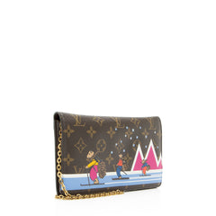 Louis Vuitton Limited Edition Monogram Canvas Animation Ski Bears Pochette Weekend Bag