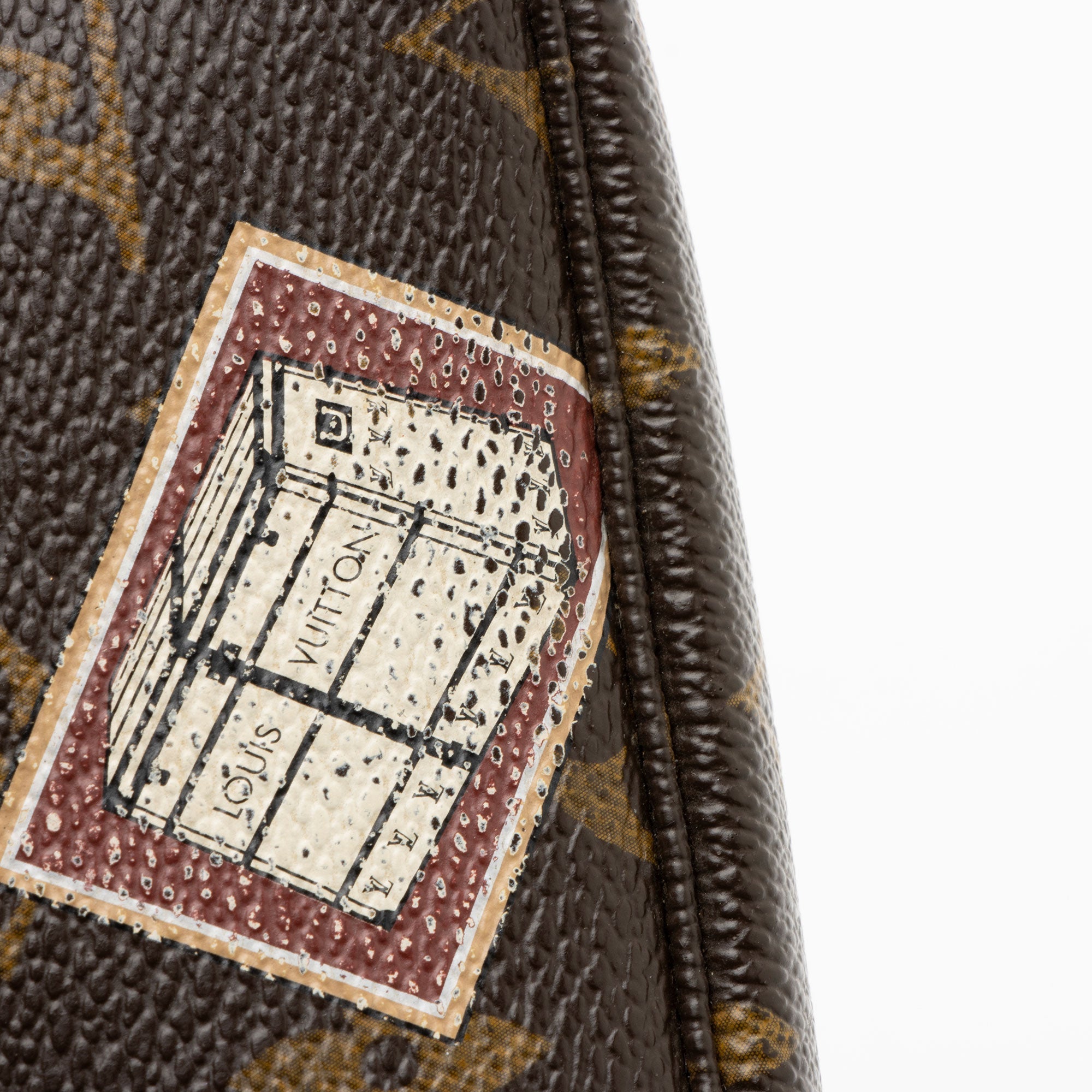 Louis Vuitton Limited Edition Monogram Canvas Patches Mini Pochette Accessoires