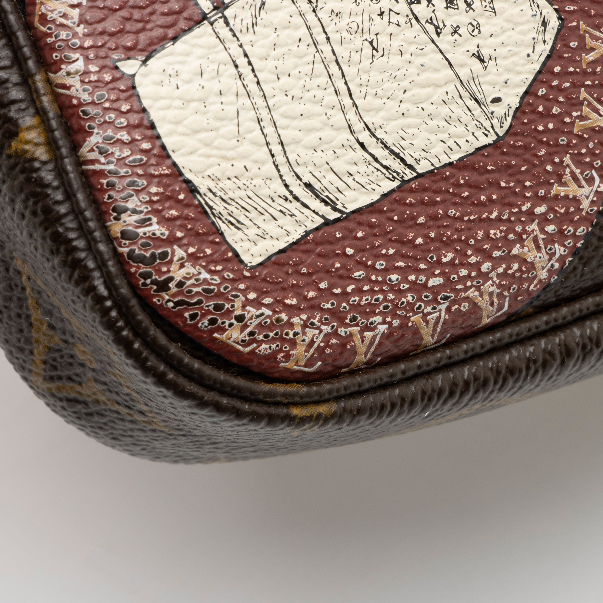 Louis Vuitton Limited Edition Monogram Canvas Patches Mini Pochette Accessoires