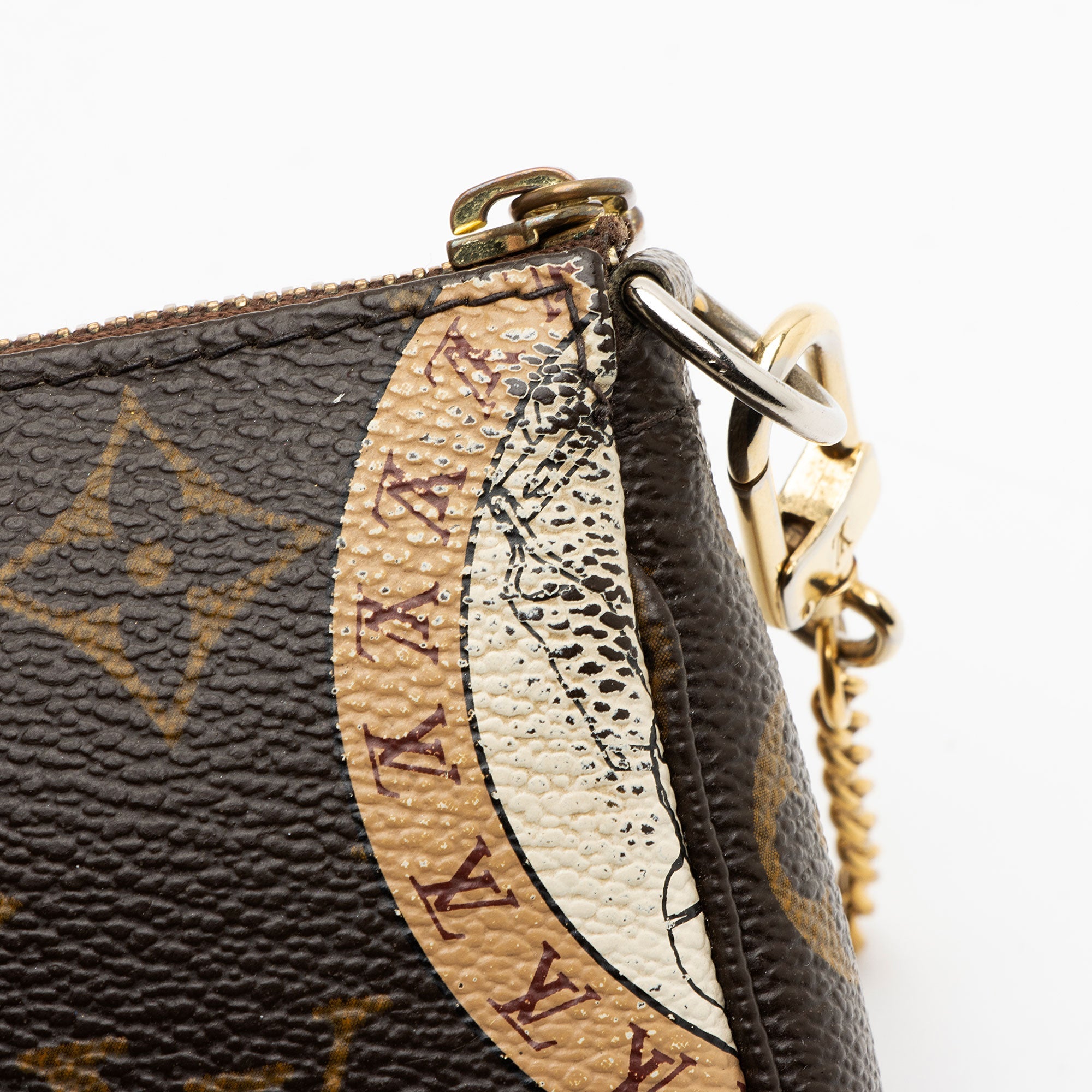 Louis Vuitton Limited Edition Monogram Canvas Patches Mini Pochette Accessoires