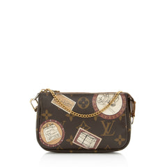 Louis Vuitton Limited Edition Monogram Canvas Patches Mini Pochette Accessoires