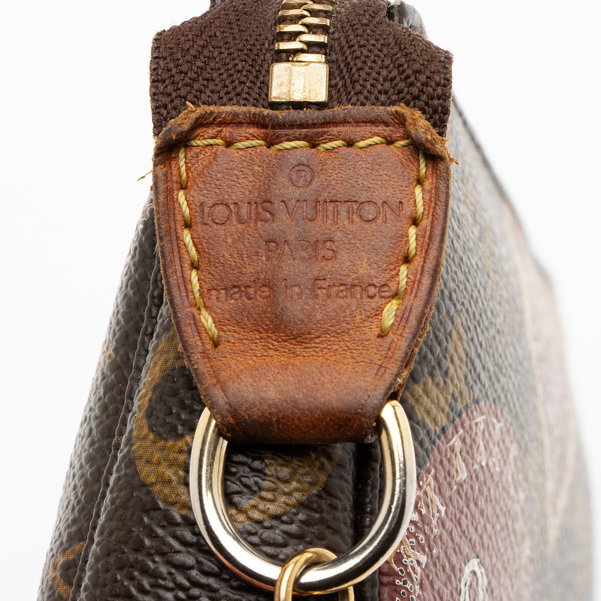 Louis Vuitton Limited Edition Monogram Canvas Patches Mini Pochette Accessoires