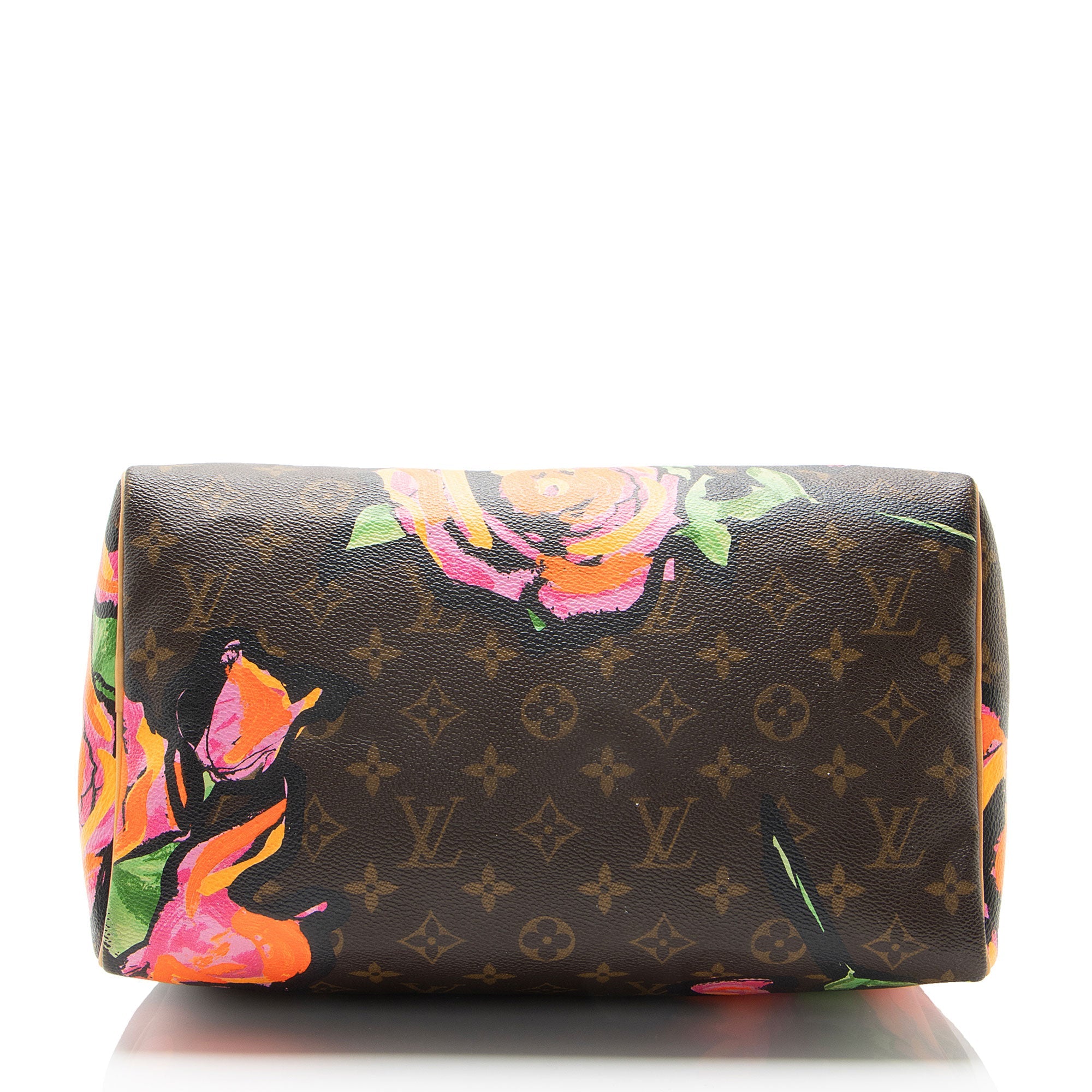 Louis Vuitton Limited Edition Monogram Canvas Roses Speedy 30 Satchel