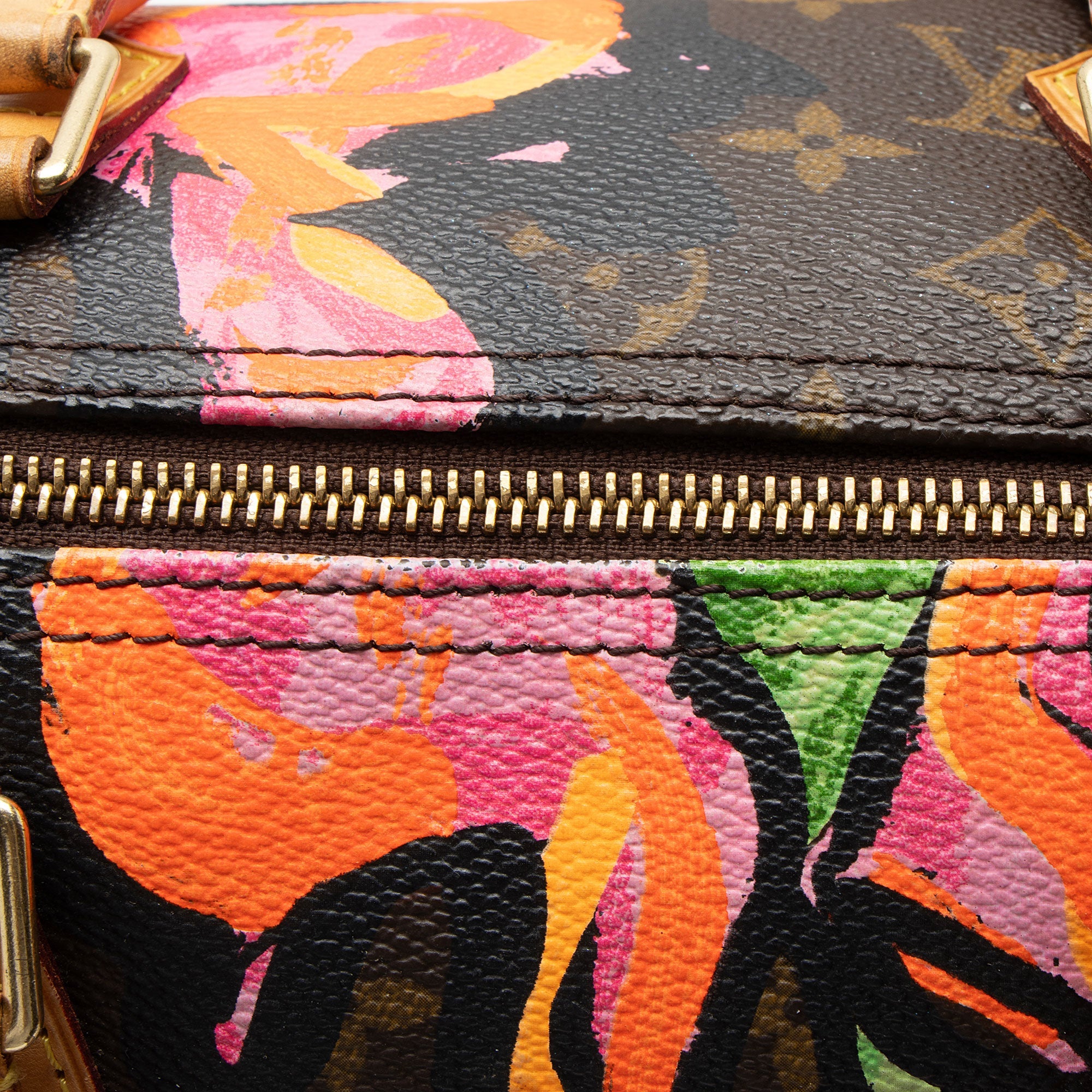Louis Vuitton Limited Edition Monogram Canvas Roses Speedy 30 Satchel