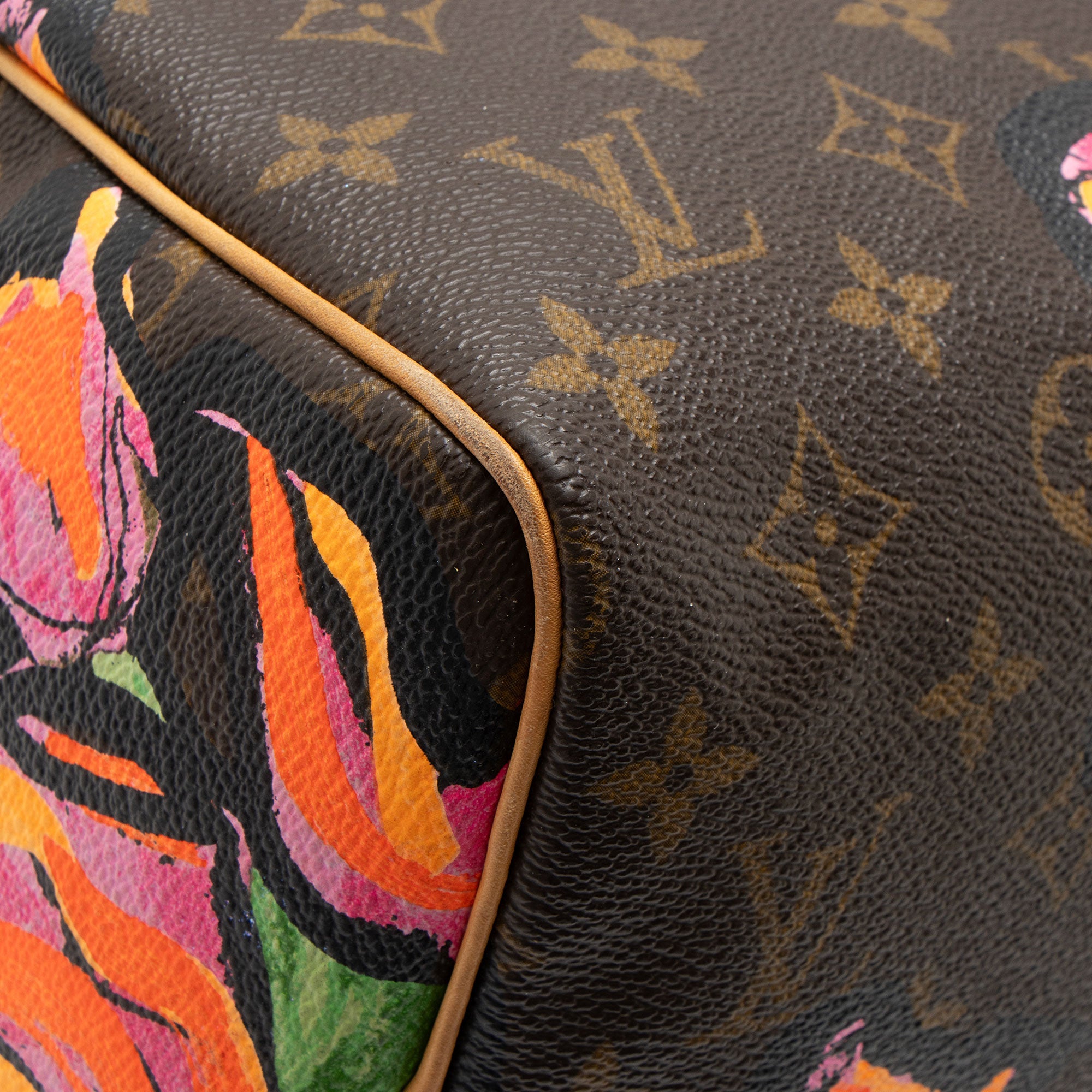 Louis Vuitton Limited Edition Monogram Canvas Roses Speedy 30 Satchel