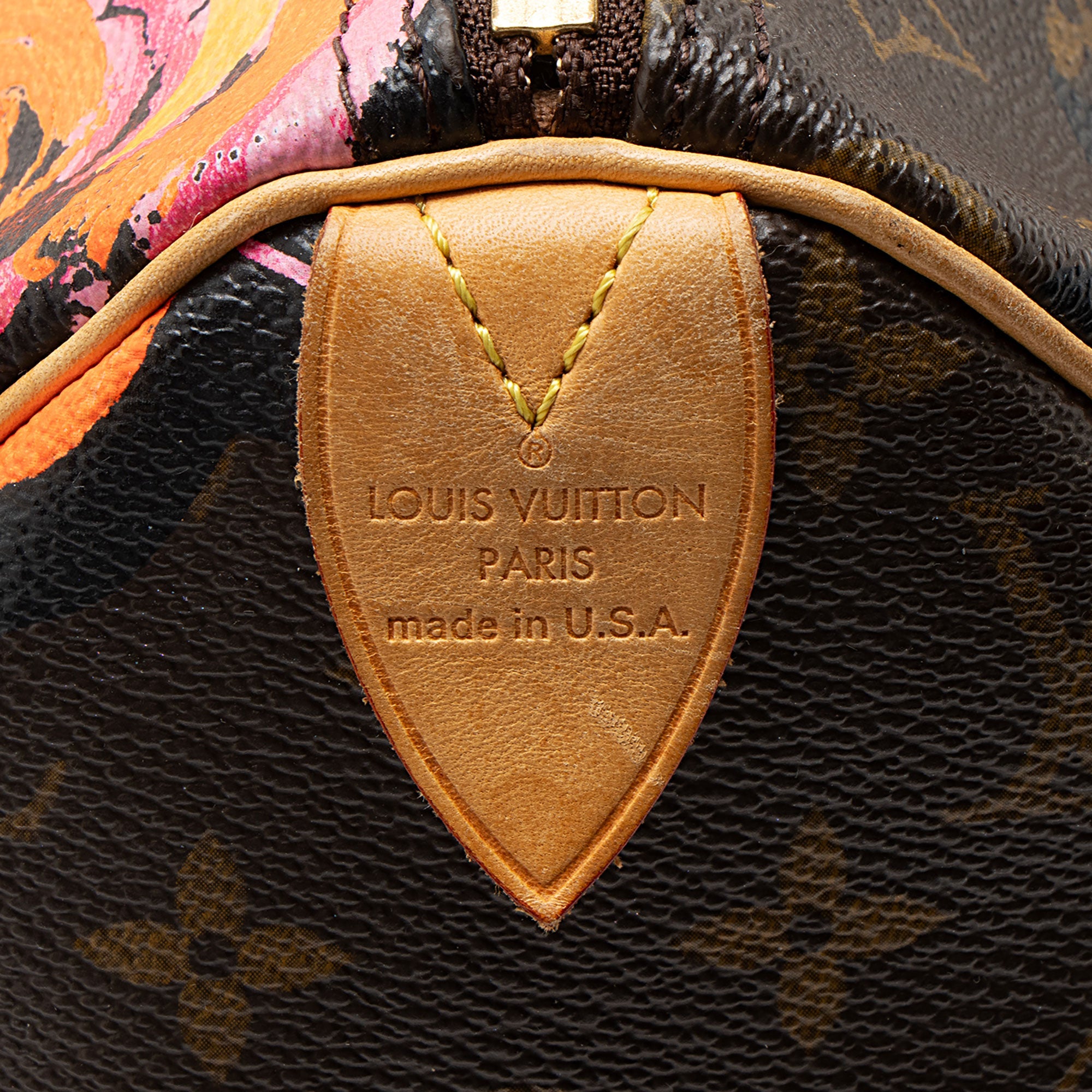 Louis Vuitton Limited Edition Monogram Canvas Roses Speedy 30 Satchel