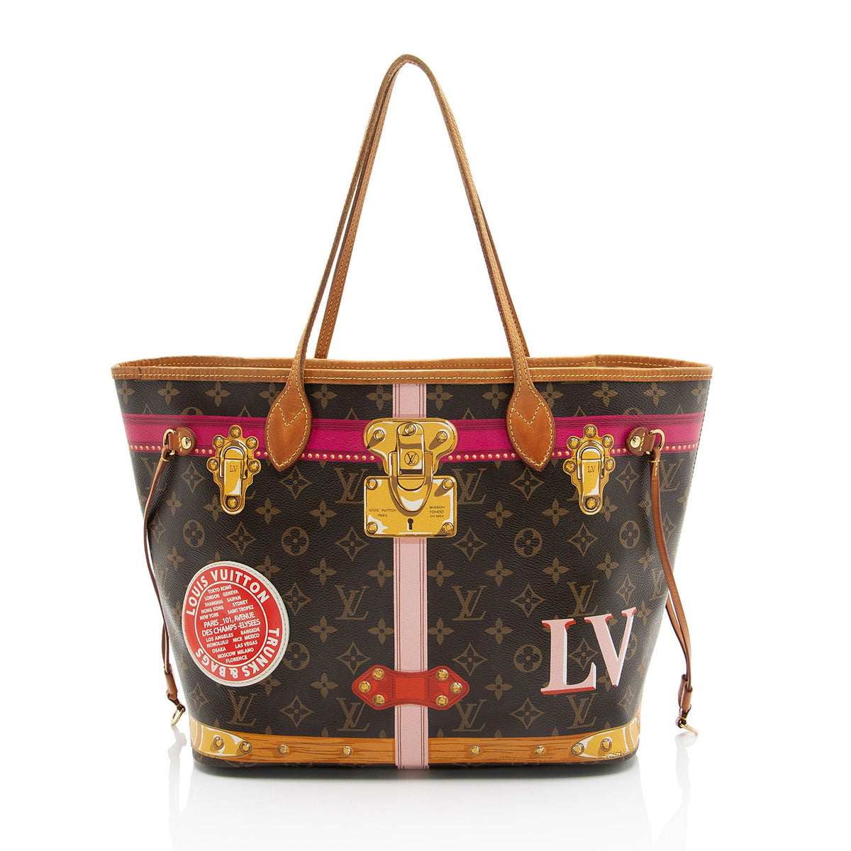 Louis Vuitton Limited Edition Monogram Canvas Summer Trunk Neverfull MM Tote