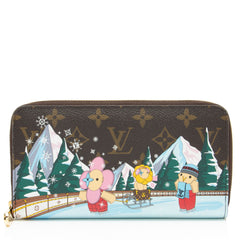 Louis Vuitton Limited Edition Monogram Canvas Vivienne Ice Skating Zippy Wallet