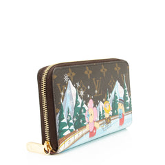 Louis Vuitton Limited Edition Monogram Canvas Vivienne Ice Skating Zippy Wallet