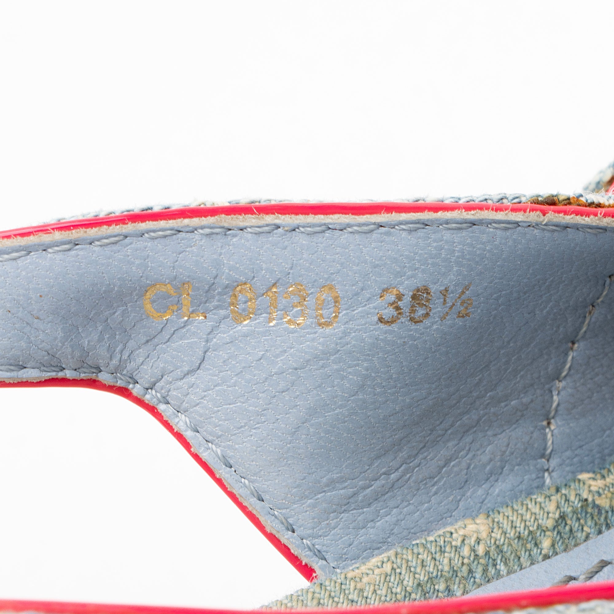 Louis Vuitton Limited Edition Monogram Denim Rosa Espadrille Wedges - Size 8.5 / 38.5
